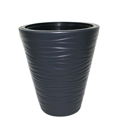 Горшок пластиковый Form Plastic Сахара-30 круглый 14,6л антрацит (2720-014) 