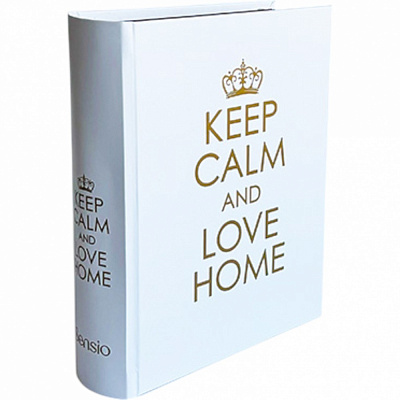 Шкатулка-книга Keep calm Love Home, белый CooverBox