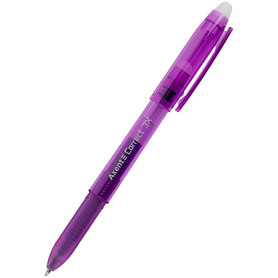 Ручка гелевая Axent пиши-стирай Correct 3Х фиолетовая AG1122-11-A