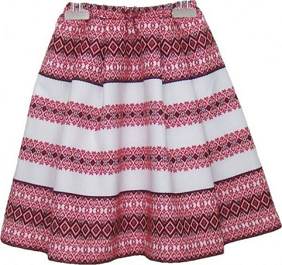 Спідниця для дівчаток Едельвіка 219-17/00 р.122-128 біло-червоний