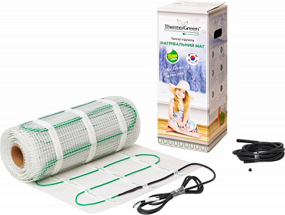 Нагревательный мат Thermogreen двожильный TGMT 10 м2 1500 Вт
