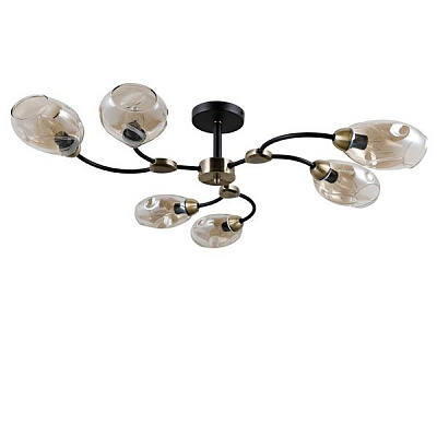 Люстра стельова Victoria Lighting Chile/PL6 6x40 Вт E14 мідь/чорний