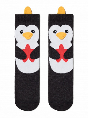 Гольфы детские для девочек Conte-Kids TIP-TOP (мордашки) 19С-141СП 045 р.14 черный 