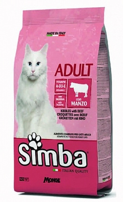 Корм сухой для взрослых кошек SIMBA. Adult
