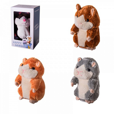 Игрушка интерактивная Повторюшка-хомяк (в ассортименте) 19 см M1469