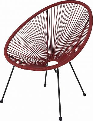 Кресло ротанговое Indigo круглое 75,5х72х85 см терракотовый