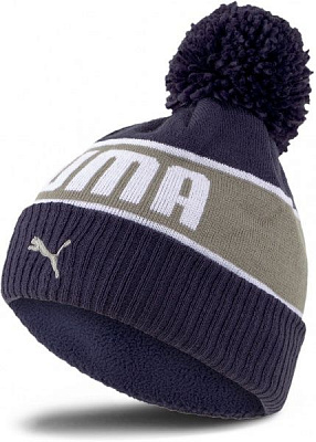 Шапка Puma POM Beanie 02283302 UNI синьо-сірий