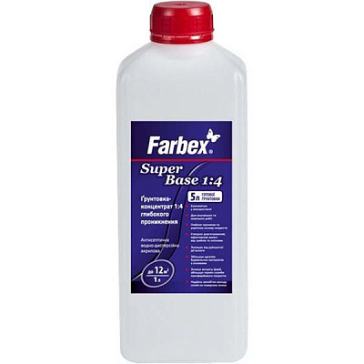 Ґрунт Farbex 1:4 глибокого проникнення SuperBase 1 л