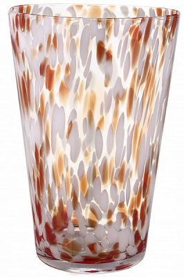 Ваза стеклянная Wrzesniak Glassworks Confetti опал 35 см красный 