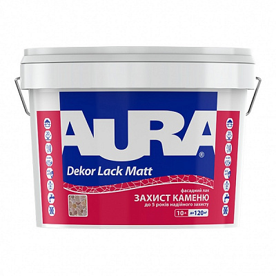 Лак акриловый Aura полумат прозрачный 10 л 10,2 кг