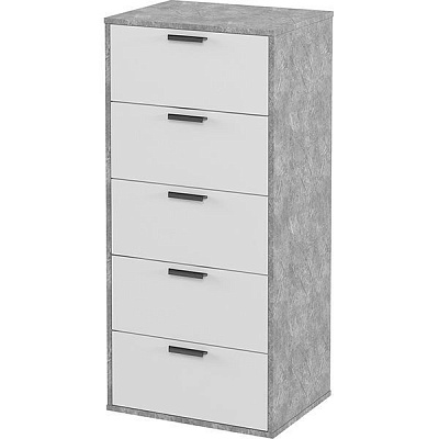 Комод Aqua Rodos Hennessy 5 ш сірий/білий