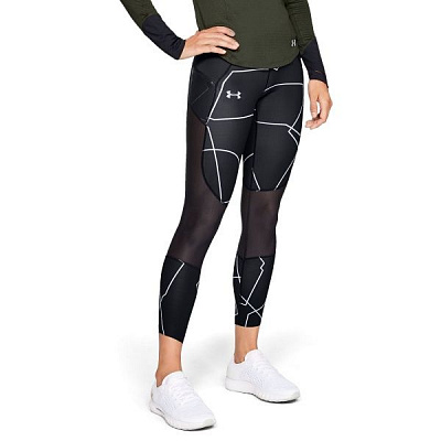 Лосины Under Armour UA SpeedPocket Printed Run Crop 1323048-001 XS черный