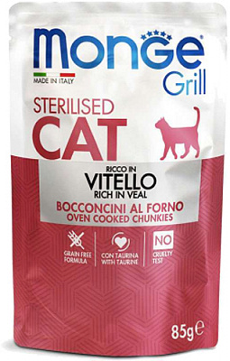 Корм для котів Monge grill sterilised телятина 85 г