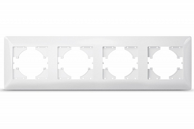 Рамка Standard чотиримісна горизонтальна білий TF-ST-FR4H-W