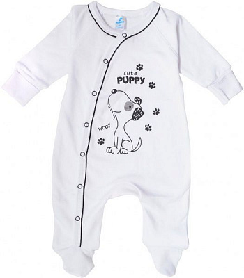 Чоловічок Minikin Веселе цуценя р.62 білий із чорним 196090362