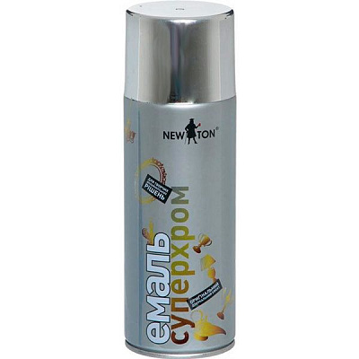 Эмаль аэрозольная Суперхром New Ton серебрянный 400 мл