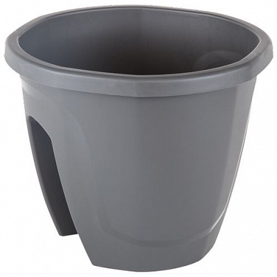 Горшок для цветов Serinova на перила EMERALD №1 круглый 7,5 л антрацит 