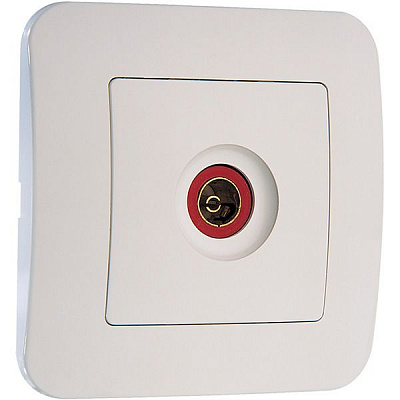 Розетка TV Makel Lillium Natural білий 55007