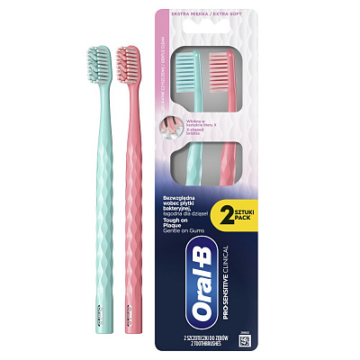 Зубная щетка Oral-B Pro-Sensitive Clinical Деликатное очищение экстрамягкая 2 шт.