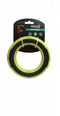 Игрушка для собак AnimAll GrizZzly Суперкольцо зелено-черное 9734
