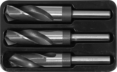 Набор сверл по металлу YATO HSS 4241 d22-24-25 мм 75/150 мм для нержавеющей и конструкционной стали 3 шт. YT-44626