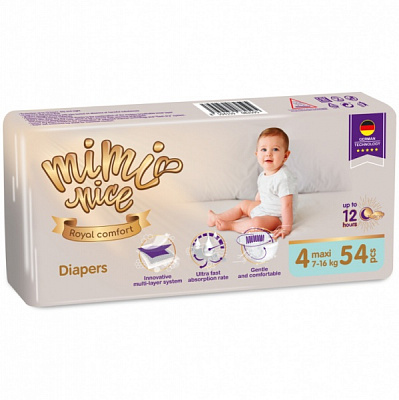 Підгузки Mimi Nice Royal comfort 4 maxi 7-16 кг 54 шт.