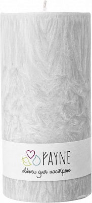 Свічка Циліндр пальмова біла 10х20 см ТМ FAYNE