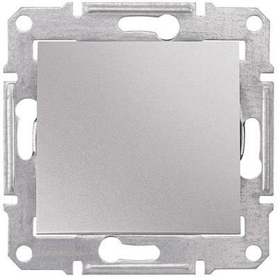 Выключатель одноклавишный Schneider Electric Sedna 10 А 250В IP20 алюминий SDN0100160