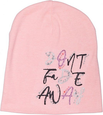 Шапочка дитяча для дівчинки Kraft 271-Т р.52-54 світло-персиковий