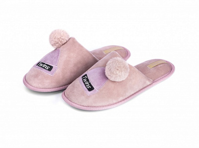 Тапки домашние Twins Solo 4 CAP с помпоном р.40р персиковый 