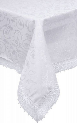 Скатерть KDK 160x300 см белый Karna 