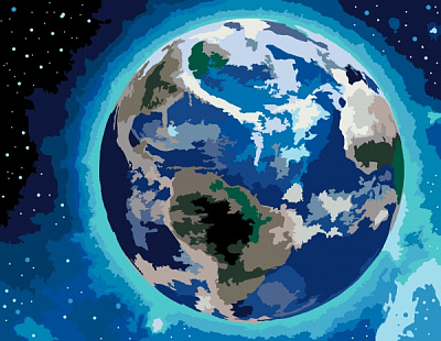 Картина за номерами Планета Земля 35x45 см Rosa Start