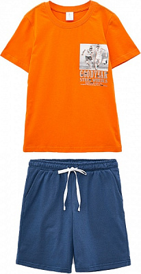 Комплект для мальчиков Роза р.128 оранжевый 210221 
