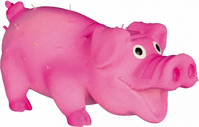 Игрушка для собак Trixie поросенок со щетиной и звуком латексный 10 см в ассортименте (35190)