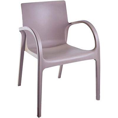 Стул обеденный с подлокотниками Гектор new какао серый/какао