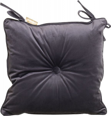 Подушка на стілець Велюр 40х40 см темно-сірий La Nuit