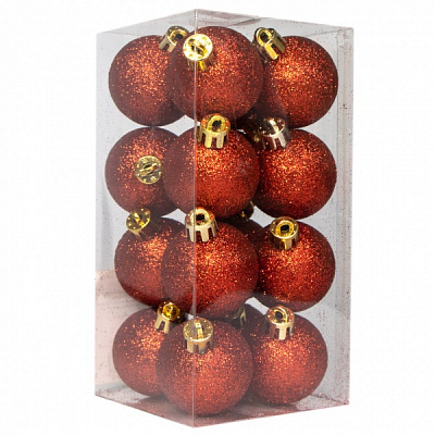 Набір ялинкових куль Девілон 250898 d40 мм 16 шт./уп.