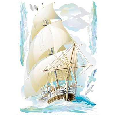 Декоративная наклейка Бригантина