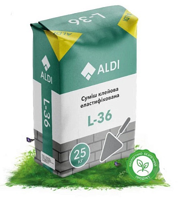 Клей універсальний ALDI еластифікований для широкоформатної плитки L-36 25 кг