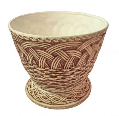 Горщик Переплетення круглий 5 л коричневий