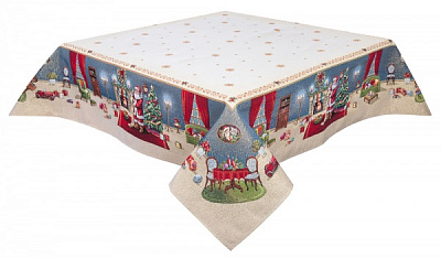 Скатерть Новогодняя сказка 137x137 см Limaso 
