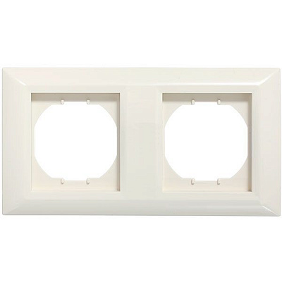 Рамка двухместная UP! (Underprice) Vesta горизонтальная кремовый