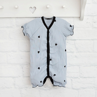 Песочник для девочки Blanka Сердечки р.80 серый 110303 