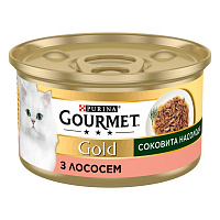 Консерва для котів Gourmet by Purina Gold Соковита насолода з лососем 85 г