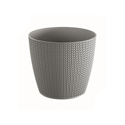 Горщик для квітів Prosperplast WHEATY 130 мм круглий 1,84л сірий (26187-405)