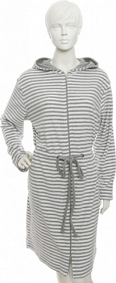 Халат жіночий Cawo Hood р. XL сірий із білим