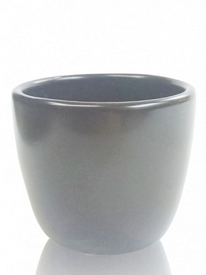 Кашпо керамічне Eterna круглий 0,25 л світло-сірий (207-7)