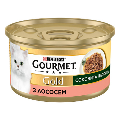 Консерва для котов Gourmet by Purina Gold Сочное наслаждение с лососем 85 г