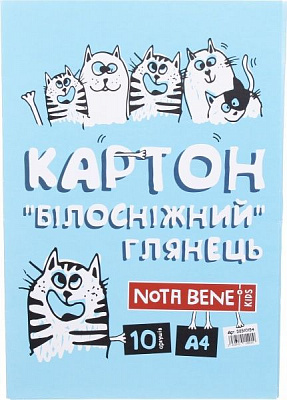 Набор белого картона Белоснежный 10 листов Nota Bene