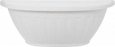 Горщик пластиковий Алеана Терра Овал настінний фігурний 4л (113069) біло-сірий